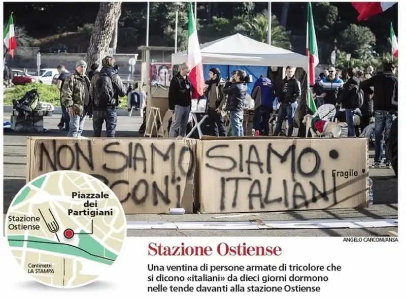 LE PROTESTE A ROMA STAZIONE OSTIENSE 