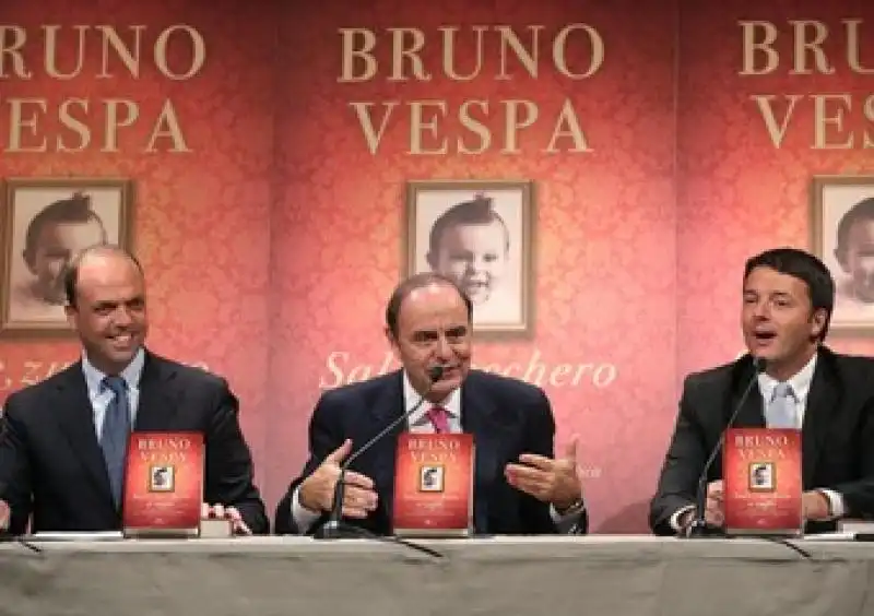 RENZI E ALFANO ALLA PRESENTAZIONE DEL LIBRO DI BRUNO VESPA 