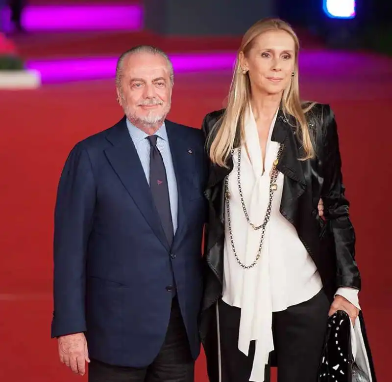 aurelio de laurentiis con la moglie