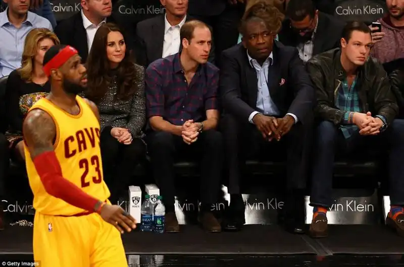 kate e william alla partita con lebron james