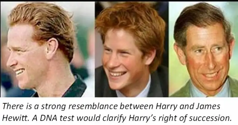 la somiglianza tra il principe harry e james hewitt