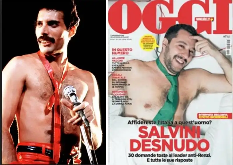 matteo salvini come freddy mercury