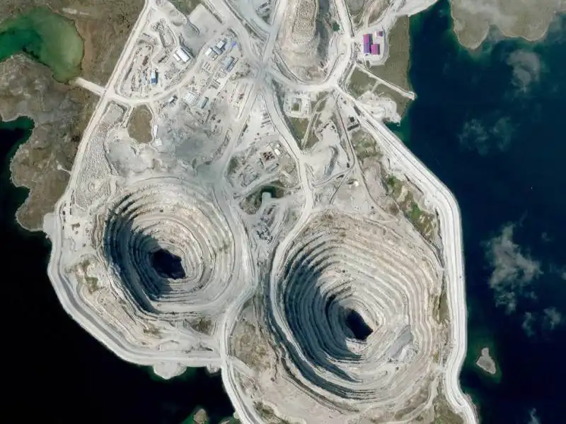 the diavikk diamond mine, canada, aug. 21, 2014.