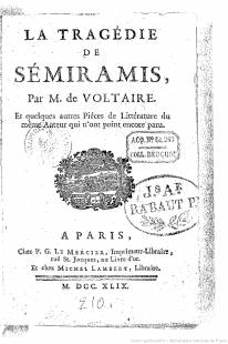 voltaire semiramide