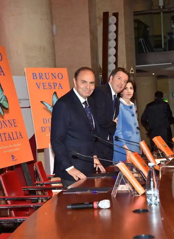 bruno vespa  matteo renzi fabiola gianotti