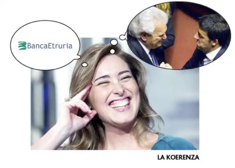 fotomontaggi maria elena boschi e banca etruria  14