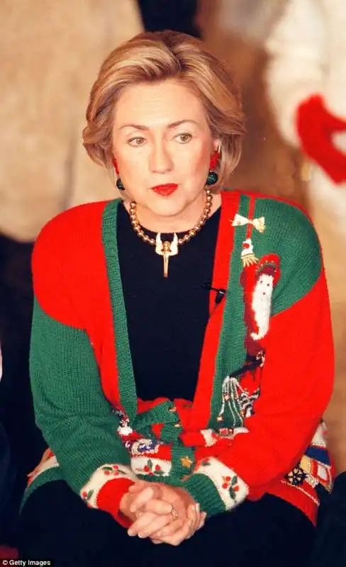 hillary awkward christmas jumper