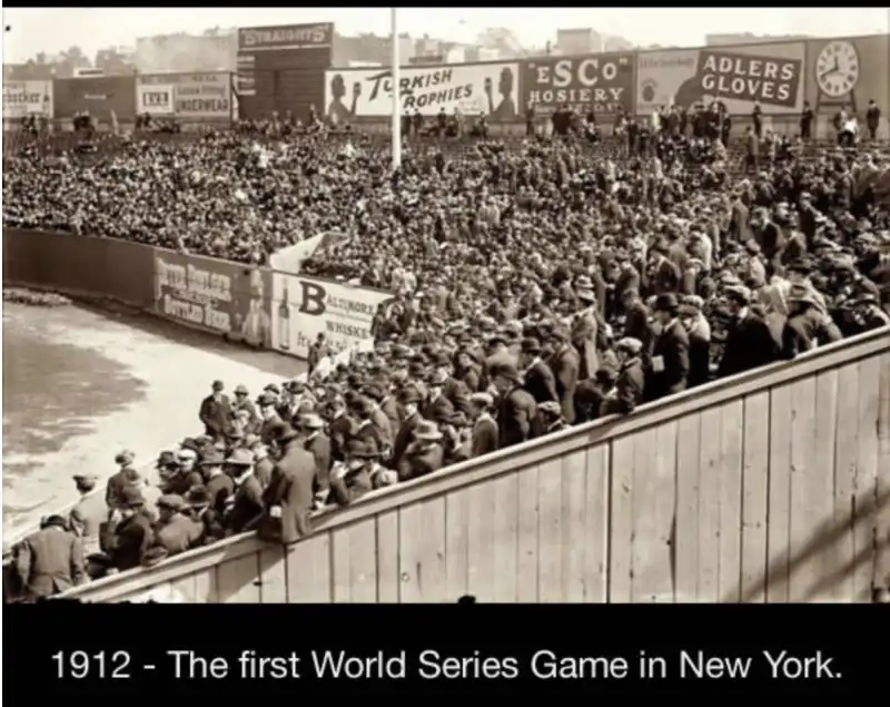 i primi world series mondiali nel 1912 a new york