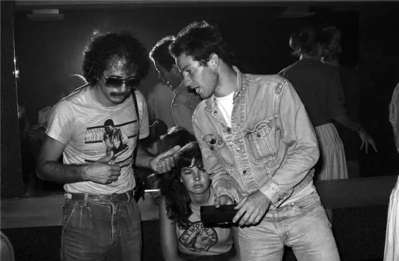 john mcenroe and carlos santana backstage forest hills, new york, 1982