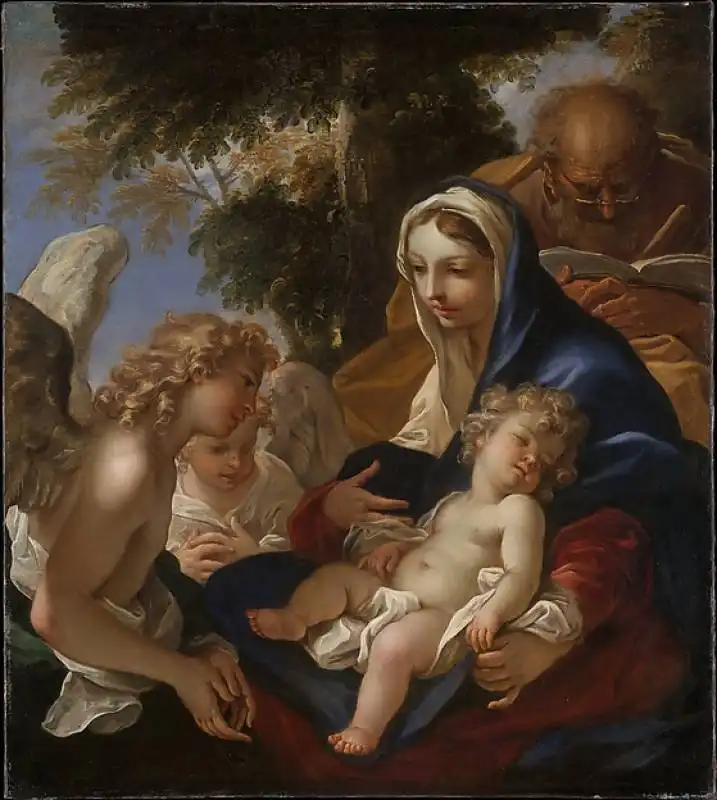 la sacra famiglia con angeli   sebastiano ricci