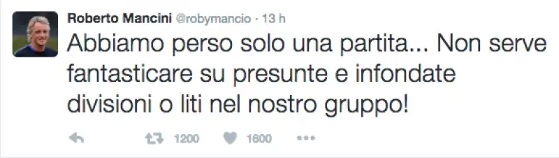 MANCINI TWEET