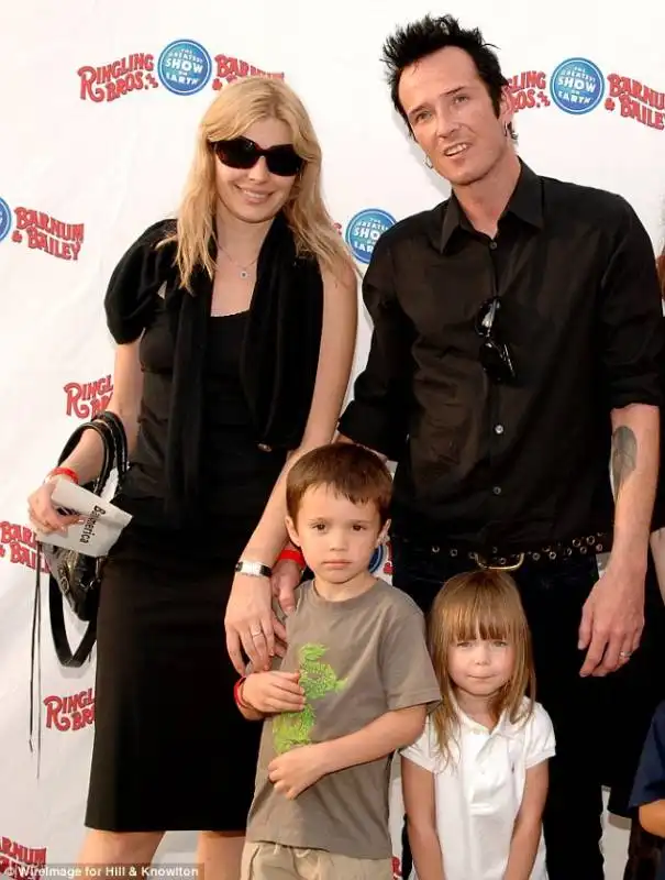 mary forsberg weiland con marito e figli nel 2008