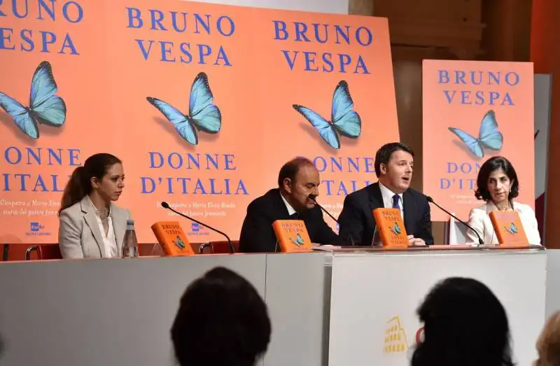 sara valentinetti  bruno vespa  matteo renzi  fabiola gianotti