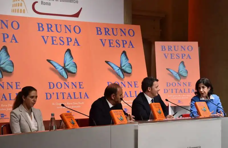 sara valentinetti bruno vespa matteo renzi  fabiola gianotti