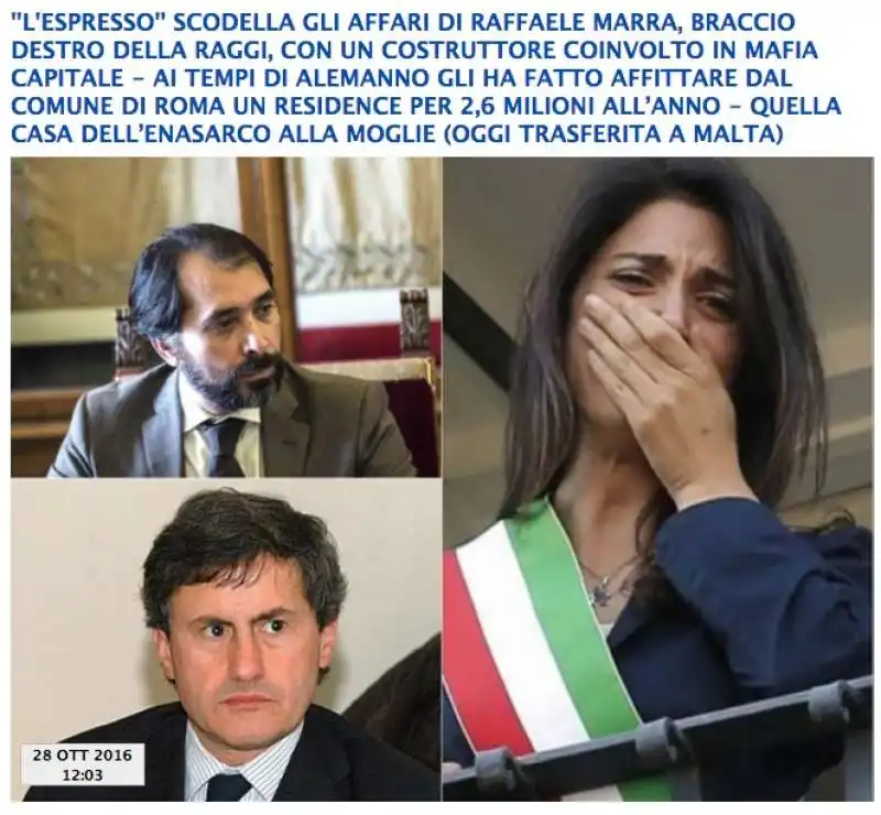 ARTICOLO DI FITTIPALDI DI OTTOBRE SU MARRA E RAGGI