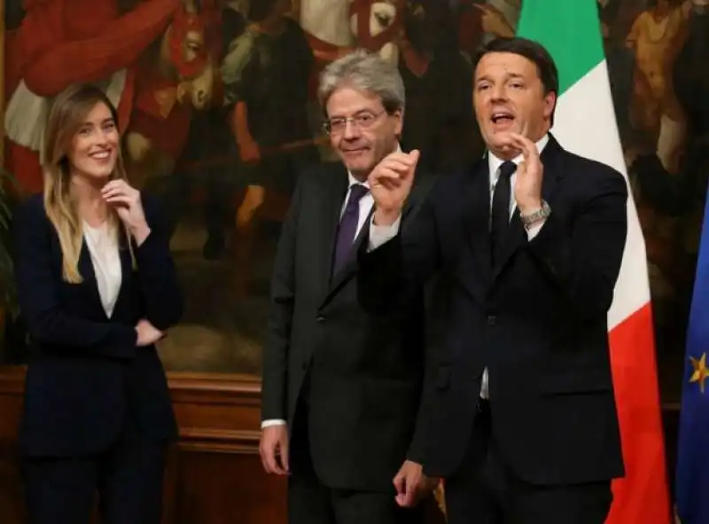 boschi gentiloni e renzi