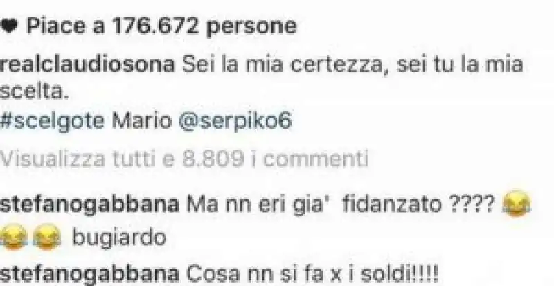 claudio sona stefano gabbana