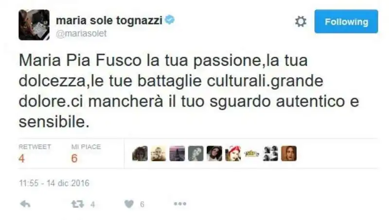 maria sole tognazzi ricorda maria pia fusco