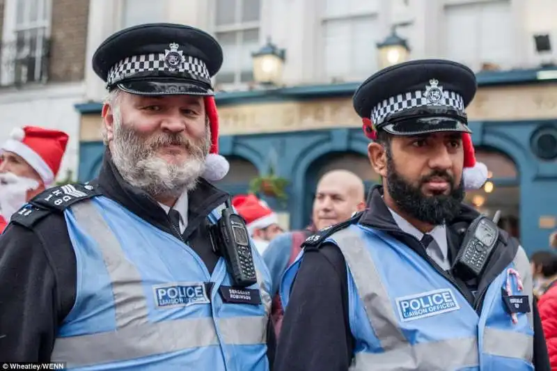 polizia alla marcia santacon