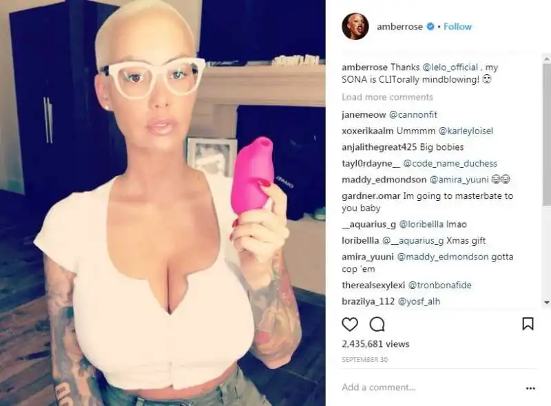 amber rose e il suo clitoride consigliano il sona