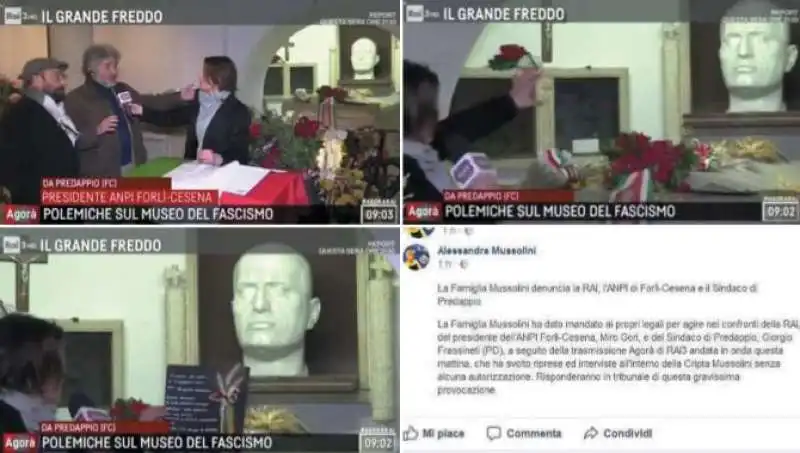 CRIPTA DEL DUCE POLEMICA AGORA' MUSSOLINI