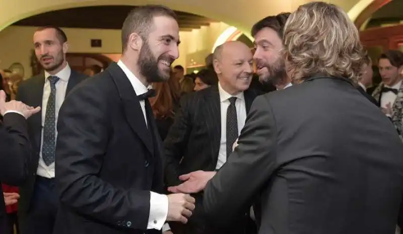 higuain   andrea agnelli   pavel nedved