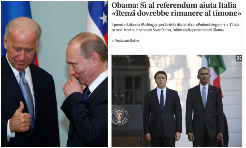 JOE BIDEN PUTIN RENZI OBAMA