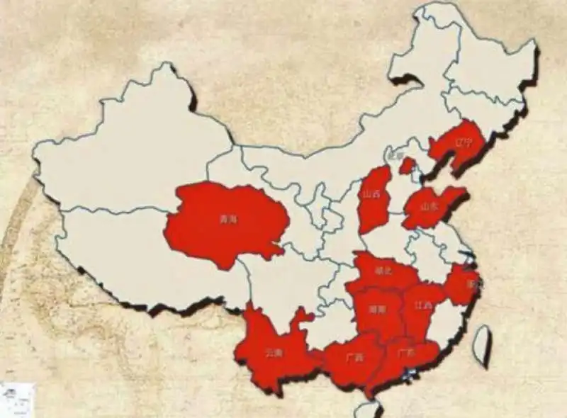 mappa donnaioli in cina