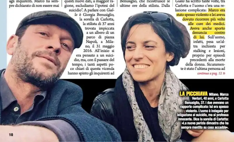 marco venturi e carlotta benusiglio