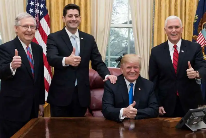 MITCH MCCONNELL PAUL RYAN DONALD TRUMP MIKE PENCE 