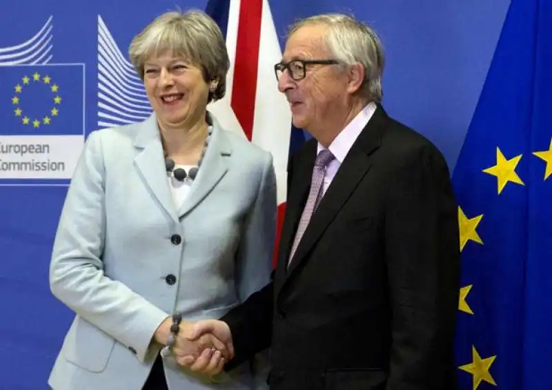 THERESA MAY JEAN CLAUDE JUNCKER