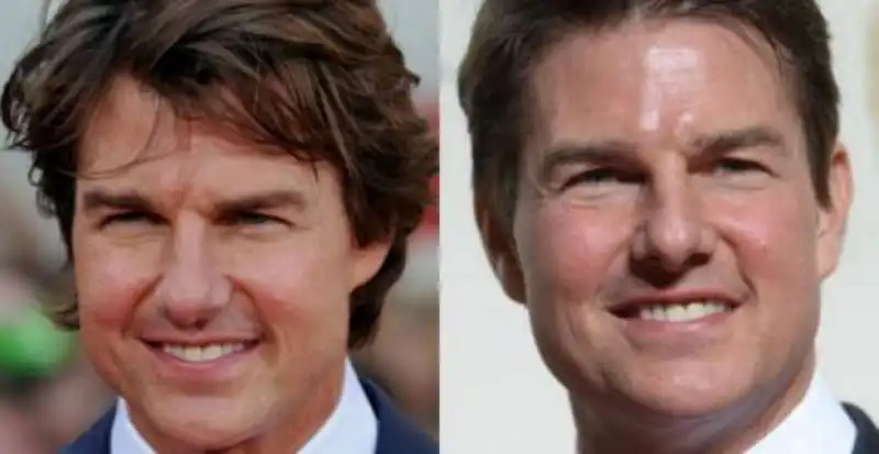 TOM CRUISE - PRIMA E DOPO I RITOCCHI