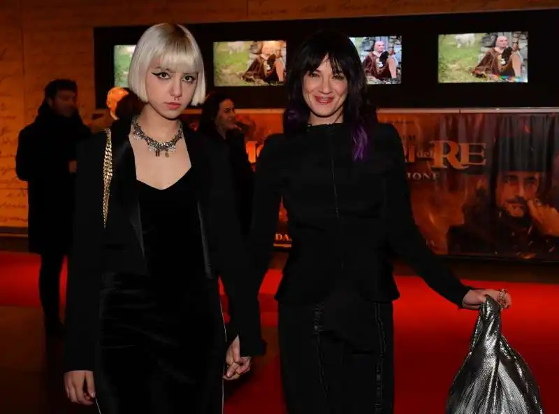 asia argento con la figlia annalou