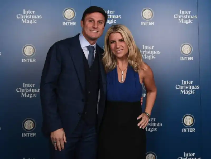 javier zanetti con moglie paula