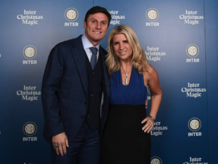 javier zanetti con moglie paula