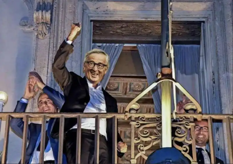 JUNCKER AL BALCONE COME DI MAIO