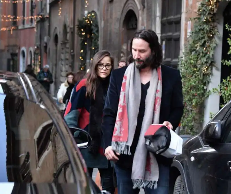 keanu reeves a roma con la sorella malata foto barillari 1