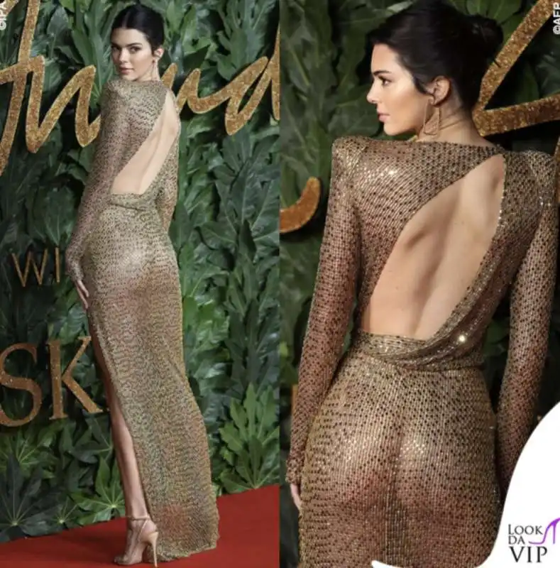 kendall jenner nuda ai british fashion awards 16