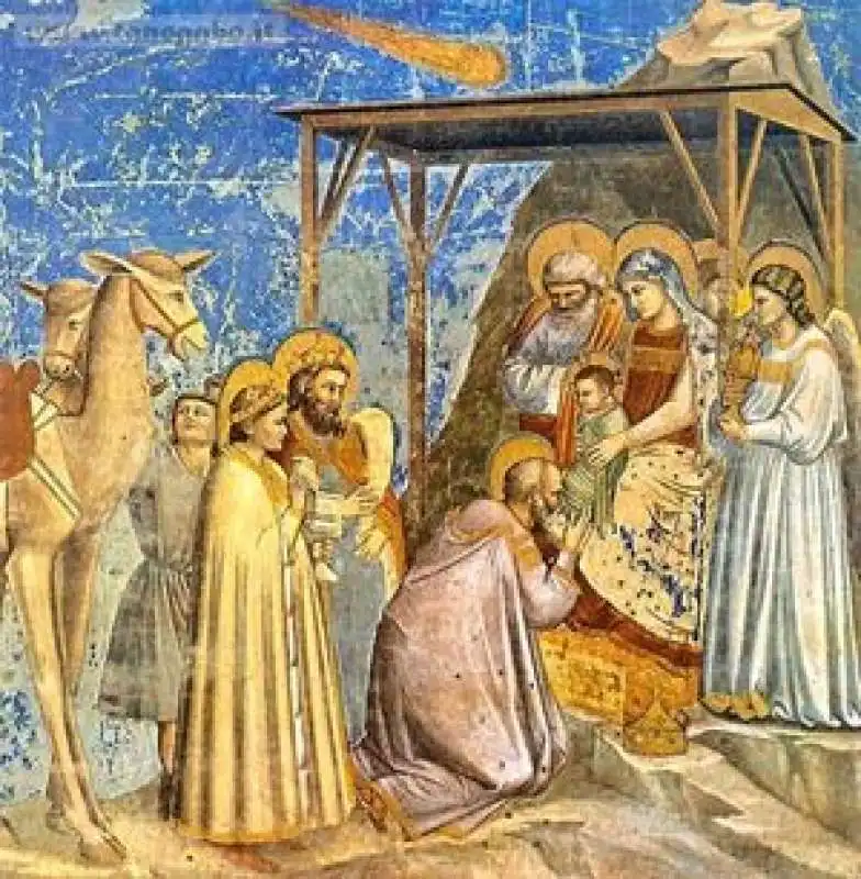 L'ADORAZIONE DEI MAGI DI GIOTTO DOVE SPUNTA LA STELLA COMETA