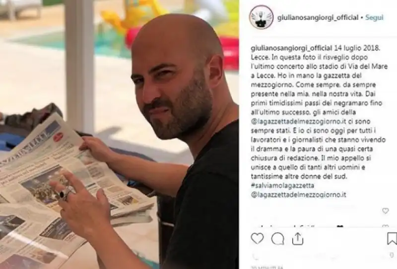 LA GAZZETTA DEL MEZZOGIORNO SANGIORGI