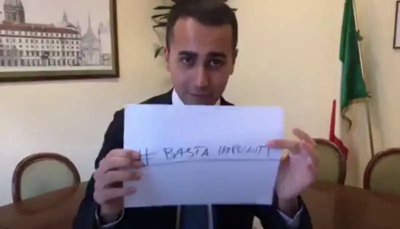 luigi di maio basta impuniti prescrizione 