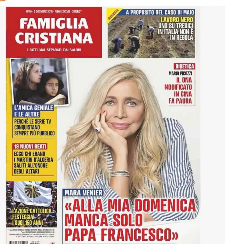 mara venier famiglia cristiana