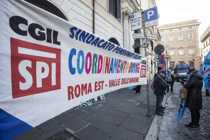 pensionati in piazza contro la manovra 1