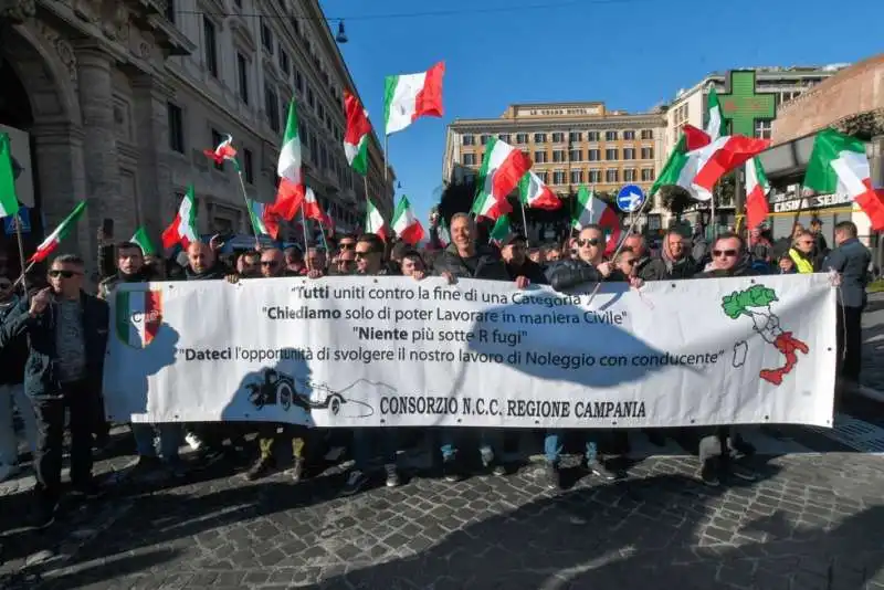 protesta degli ncc a roma 15