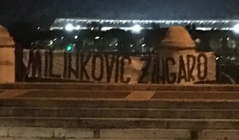 striscione contro milinkovic