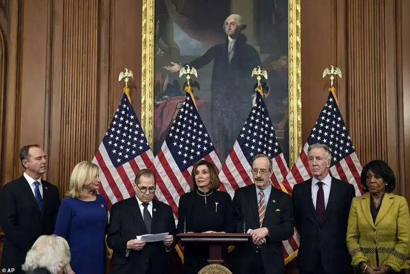 adam schiff, carolyn maloney, jerrold nadler, eliot engel, richard neal e maxine waters