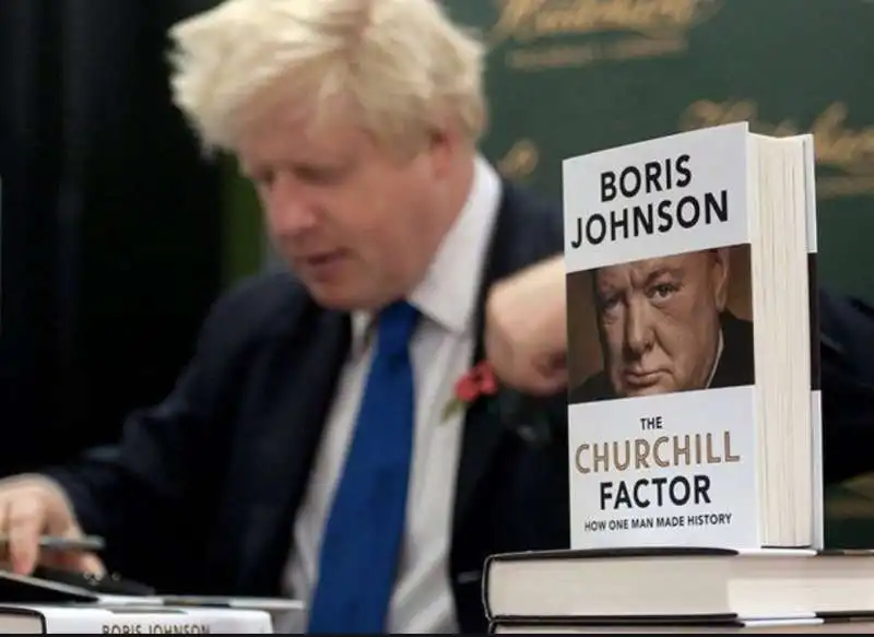 boris johnson presenta la sua biografia di winston churchill