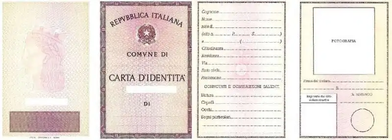 CARTA DI IDENTITA' CARTACEA ITALIANA