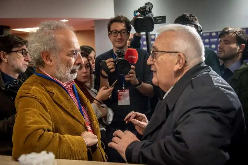 gad lerner e mario borghezio al congresso della lega