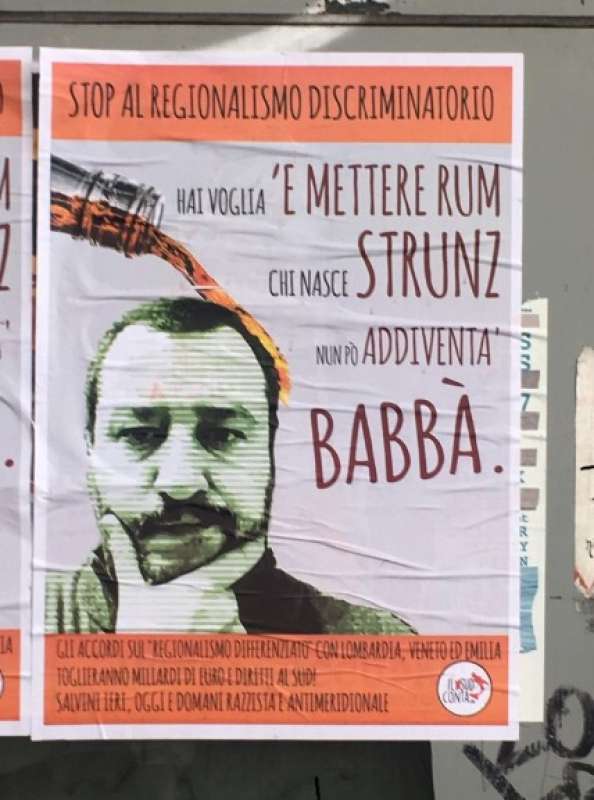 IL MANIFESTO CONTRO SALVINI E L AUTONOMIA REGIONALE